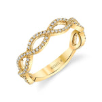 MICHAEL M Fashion Rings 18K Yellow Gold Braided Diamond Band B317-WG4-YG4