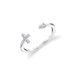 MICHAEL M Fashion Rings Cross and Teardrop Diamond Ring