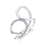 MICHAEL M Fashion Rings Diamond Twist Bridge Ring