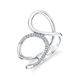 MICHAEL M Fashion Rings Diamond Twist Bridge Ring