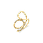 MICHAEL M Fashion Rings Diamond Twist Bridge Ring