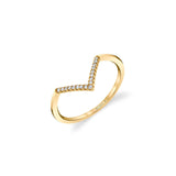 MICHAEL M Fashion Rings Diamond V Ring