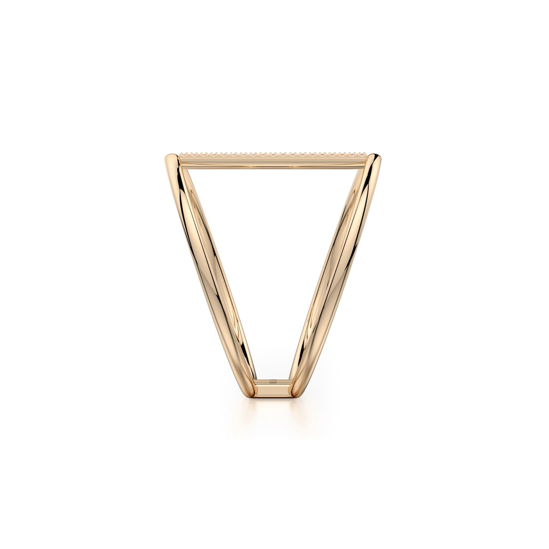 MICHAEL M Fashion Rings Double Band Diamond Bar Ring