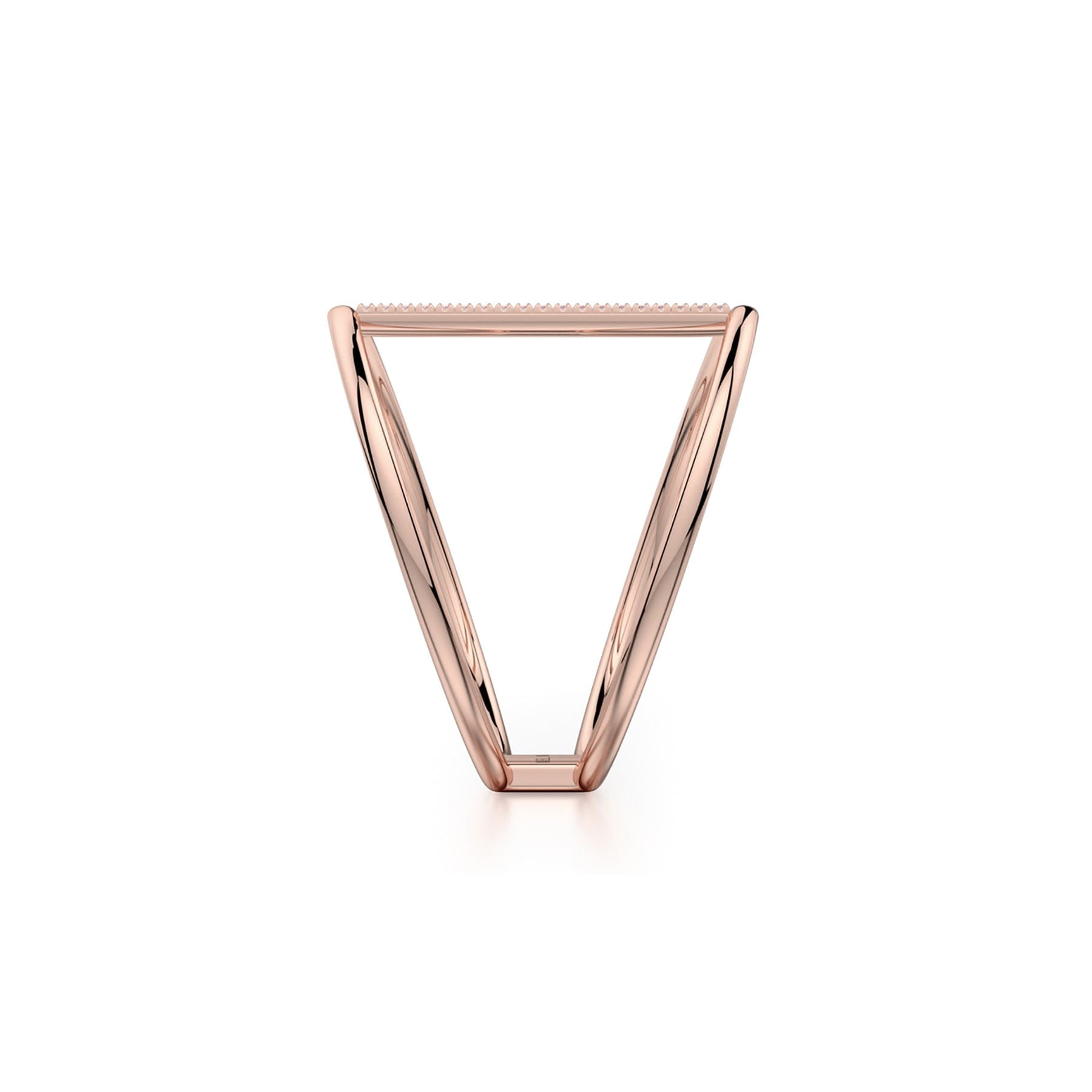 MICHAEL M Fashion Rings Double Band Diamond Bar Ring