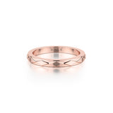 MICHAEL M Fashion Rings Embossed Precious Metal Band