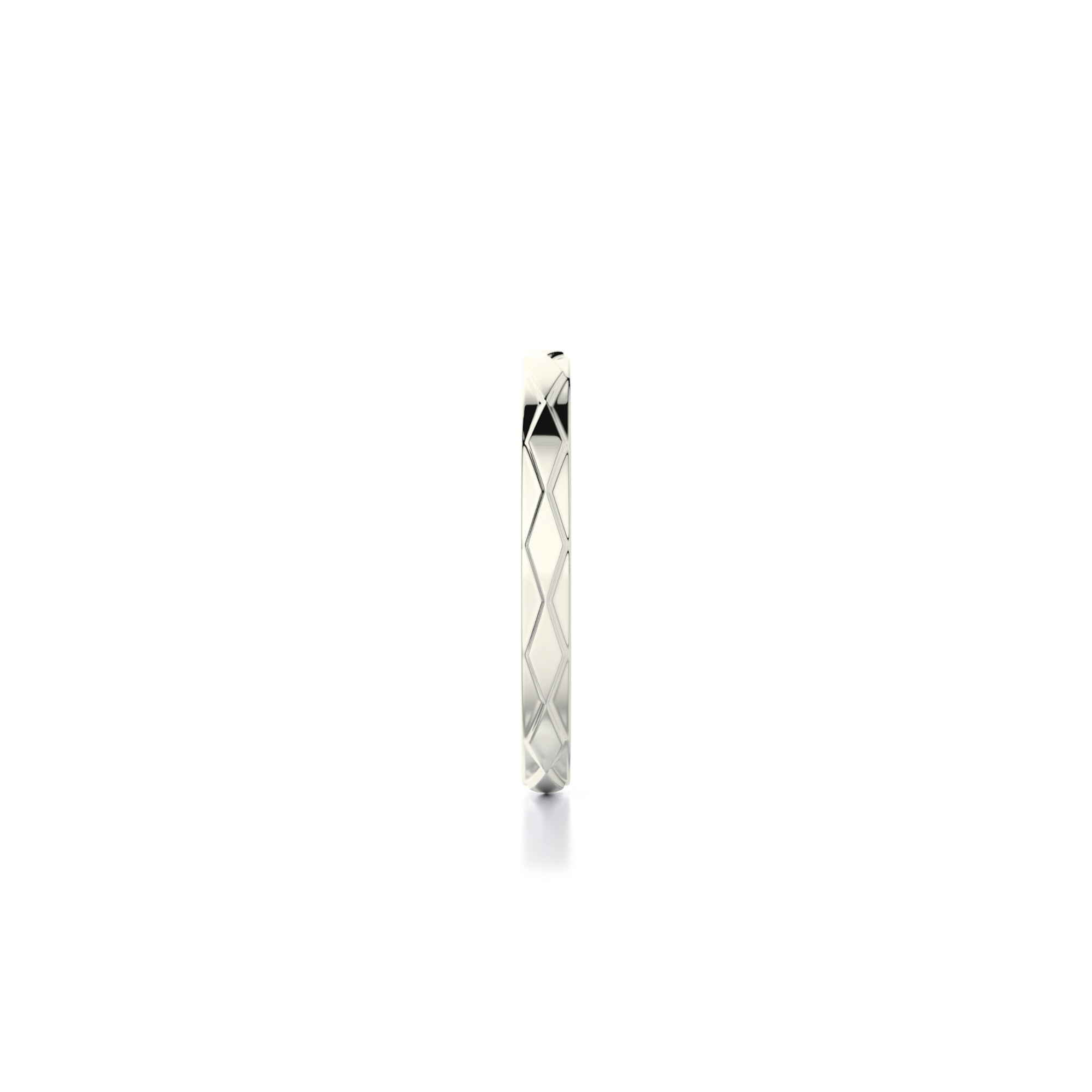 MICHAEL M Fashion Rings Embossed Precious Metal Band