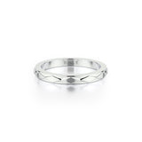 MICHAEL M Fashion Rings Embossed Precious Metal Band