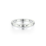 MICHAEL M Fashion Rings Embossed Precious Metal Band