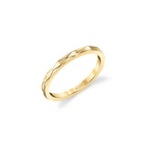 MICHAEL M Fashion Rings Embossed Precious Metal Band