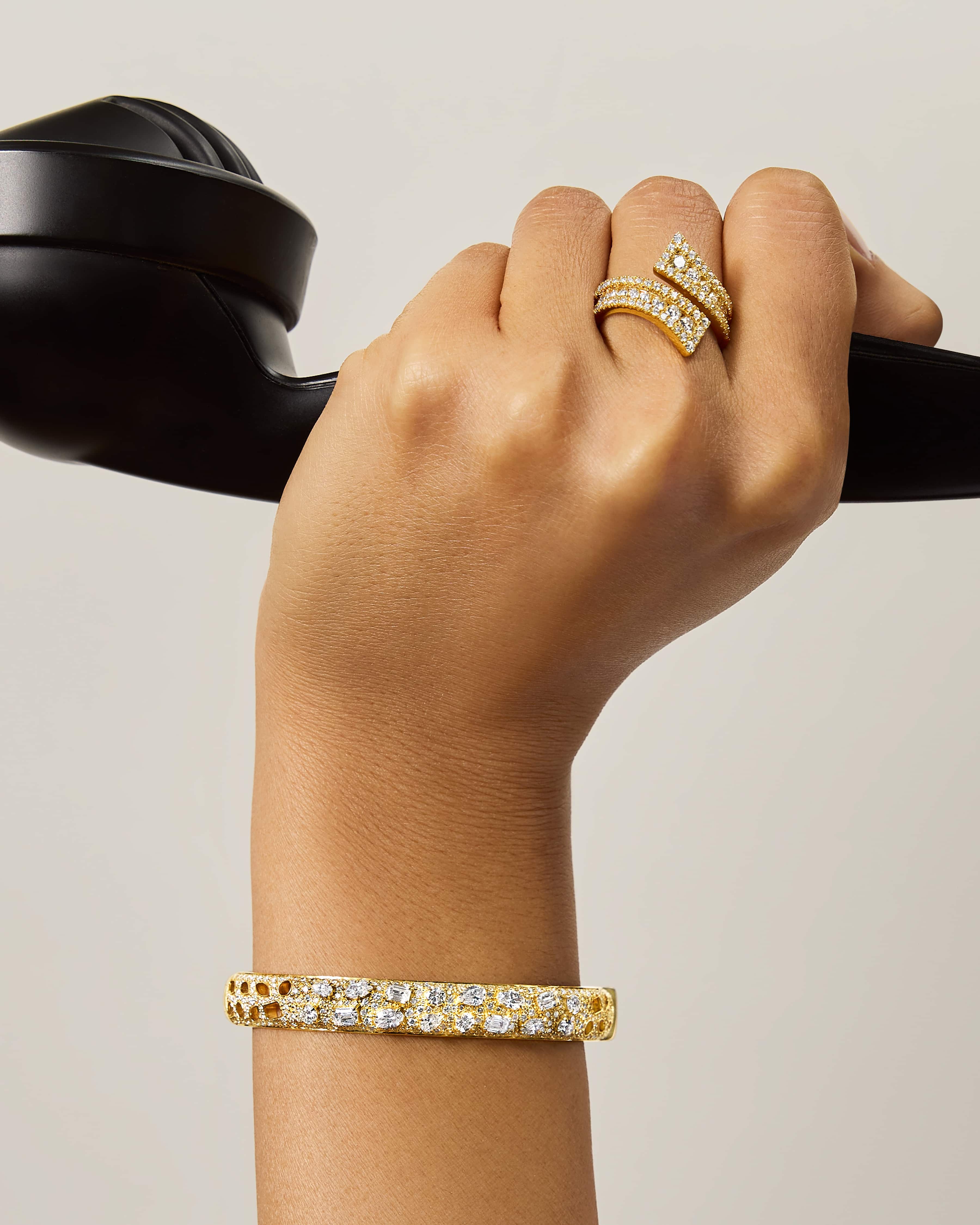 MICHAEL M Fashion Rings Europa Bypass Ring