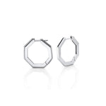 MICHAEL M Fashion Rings Large Octave Knifed Hoop Earrings
