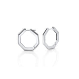 MICHAEL M Fashion Rings Large Octave Knifed Hoop Earrings