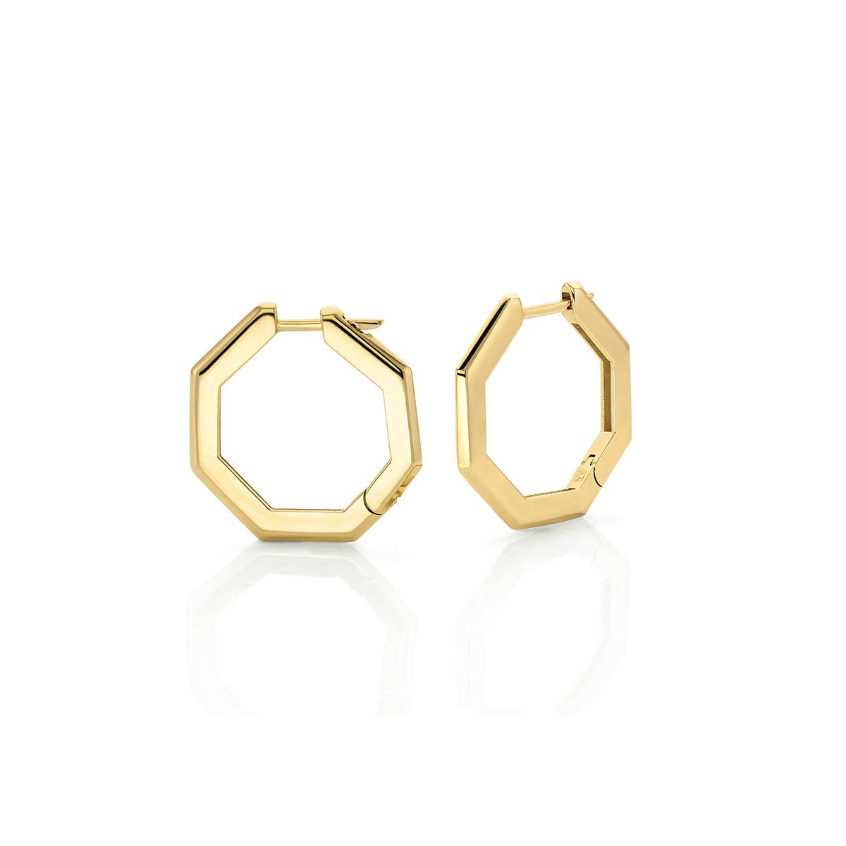 MICHAEL M Fashion Rings Large Octave Knifed Hoop Earrings