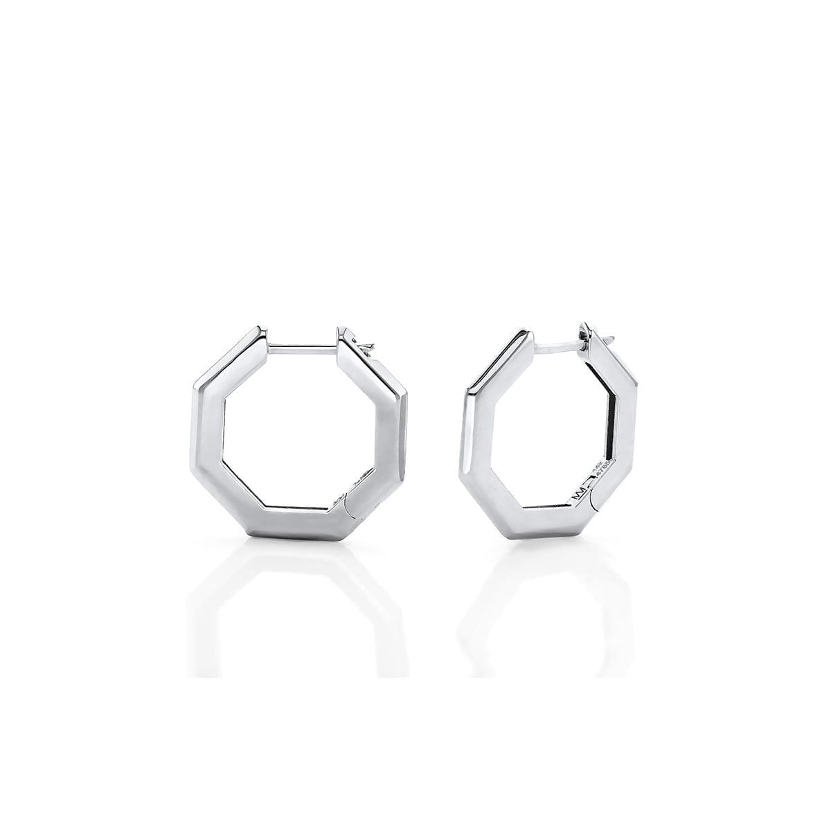 MICHAEL M Fashion Rings Medium Octave Knifed Hoop Earrings