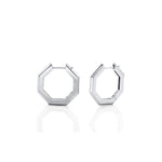 MICHAEL M Fashion Rings Medium Octave Knifed Hoop Earrings