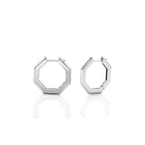 MICHAEL M Fashion Rings Medium Octave Knifed Hoop Earrings