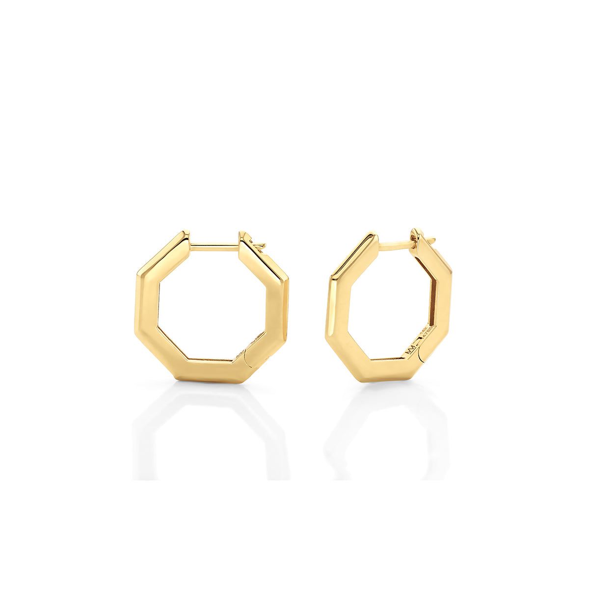 MICHAEL M Fashion Rings Medium Octave Knifed Hoop Earrings