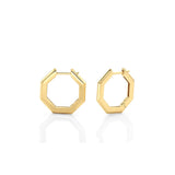 MICHAEL M Fashion Rings Medium Octave Knifed Hoop Earrings