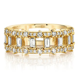 MICHAEL M Fashion Rings Montage Baguette Band