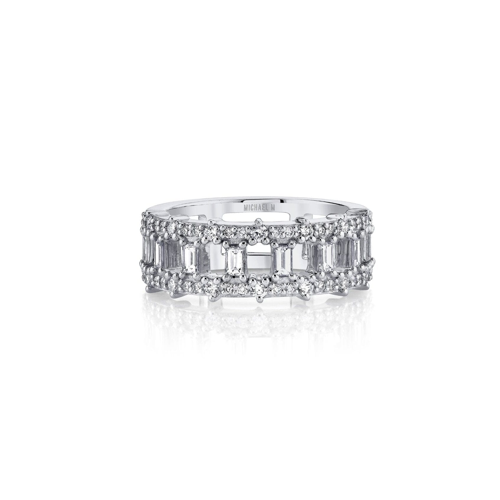 MICHAEL M Fashion Rings Montage Baguette Band