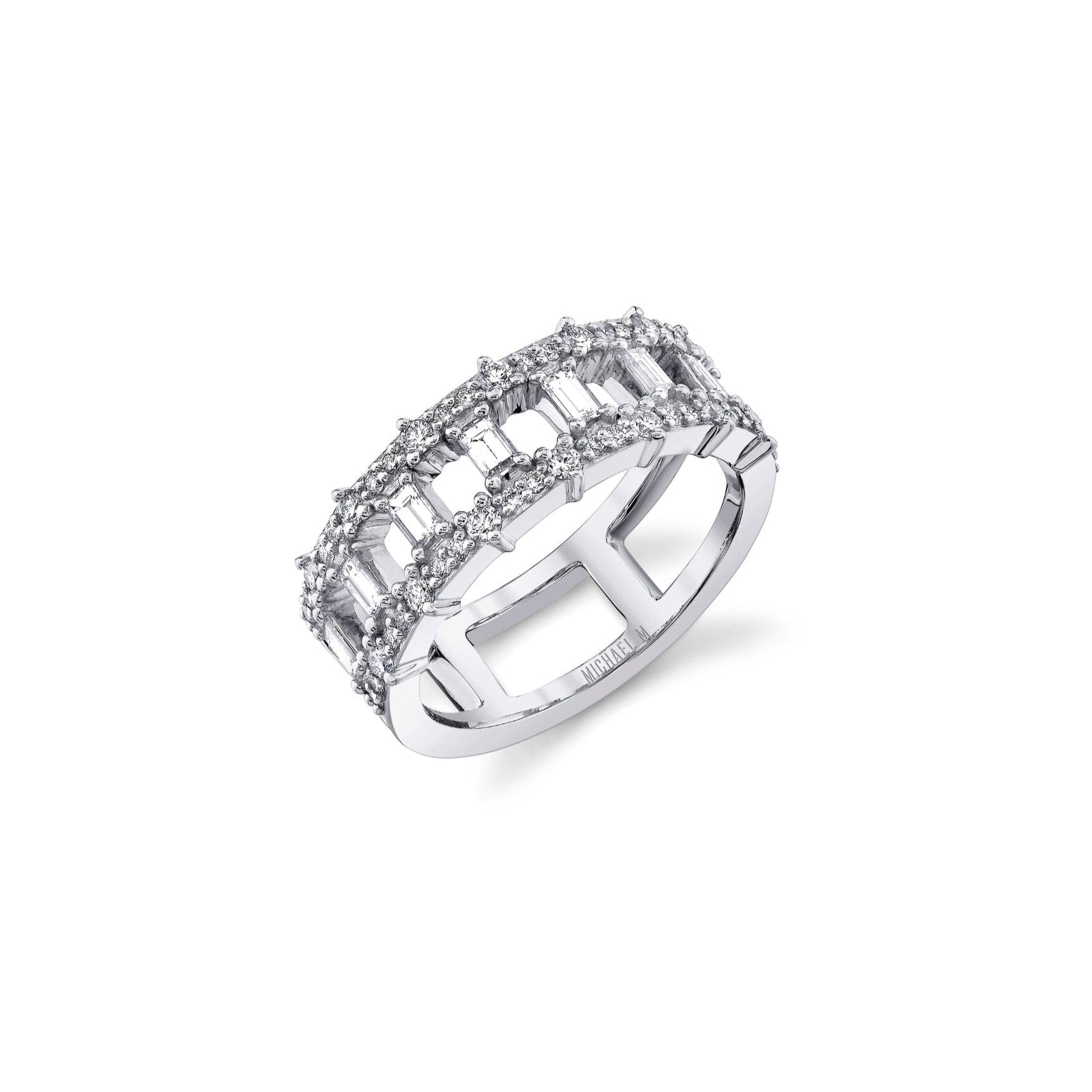 MICHAEL M Fashion Rings Montage Baguette Band