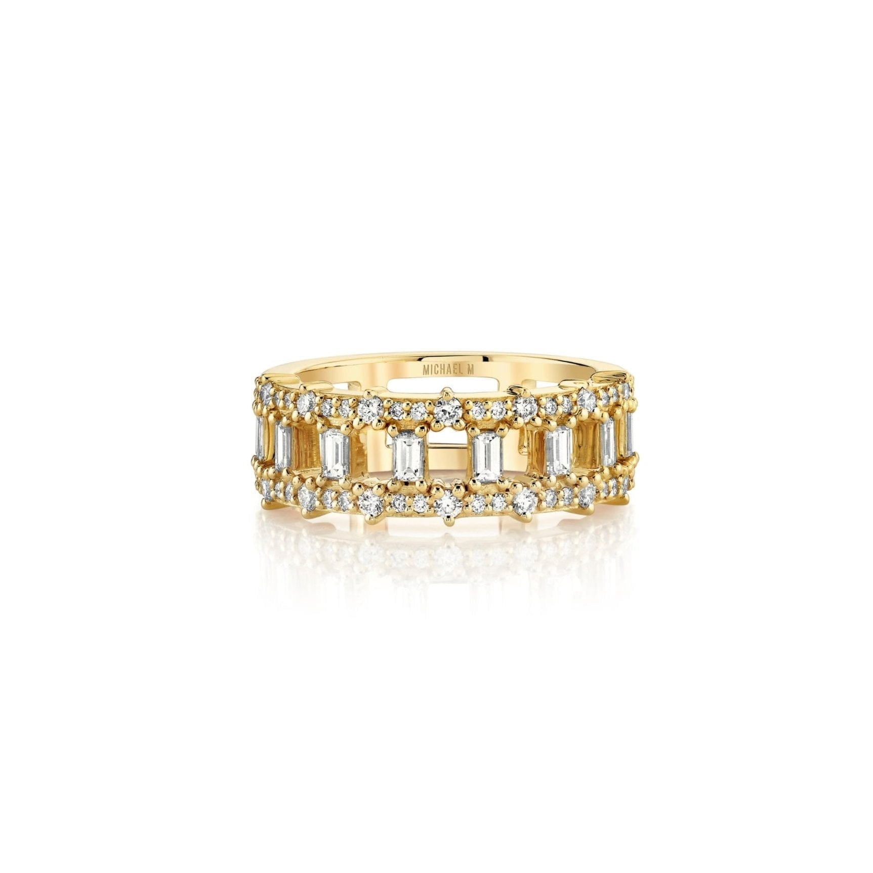 MICHAEL M Fashion Rings Montage Baguette Band
