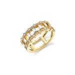MICHAEL M Fashion Rings Montage Baguette Band