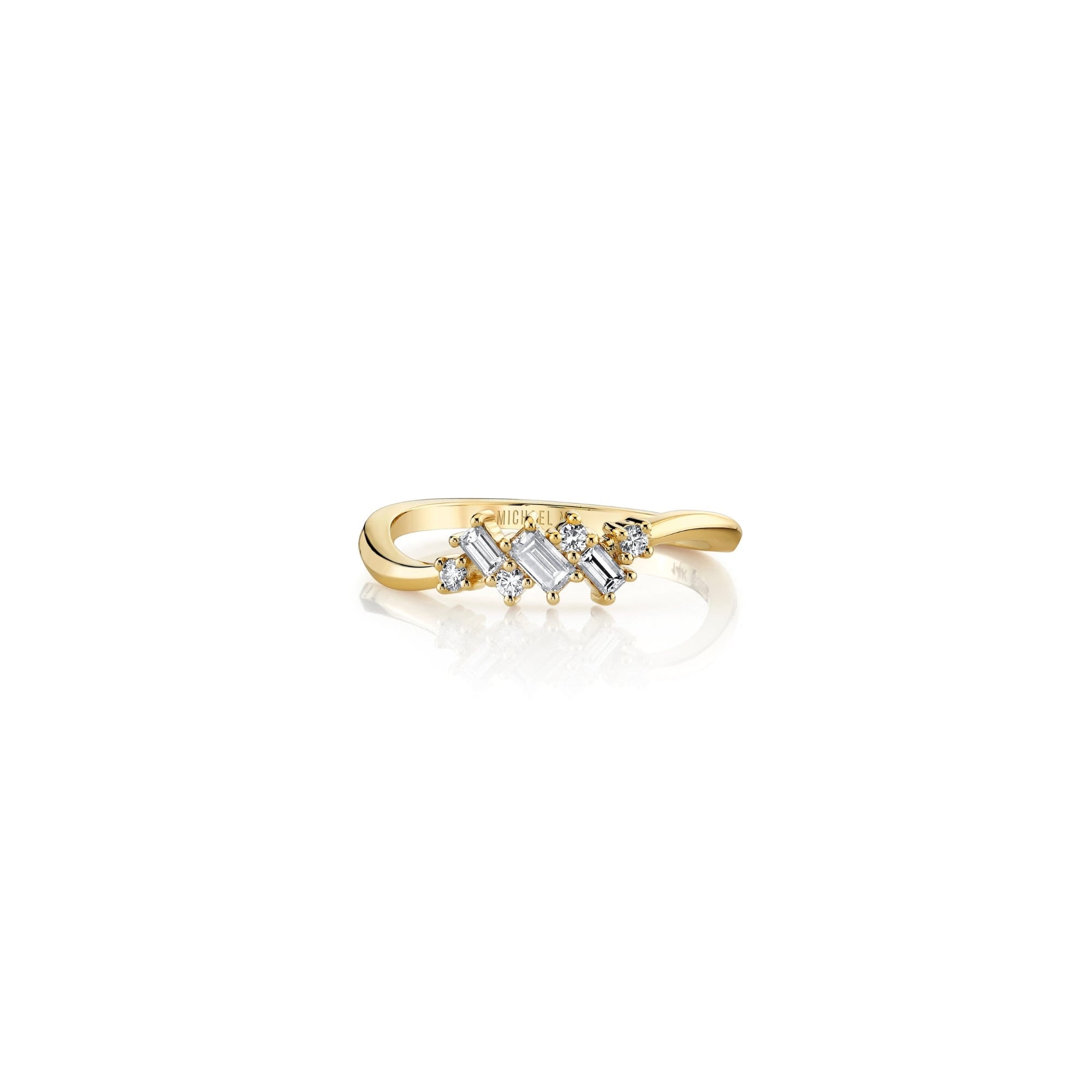 MICHAEL M Fashion Rings Montage Baguette Cluster Ring