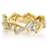 MICHAEL M Fashion Rings Montage Bar Cluster Band