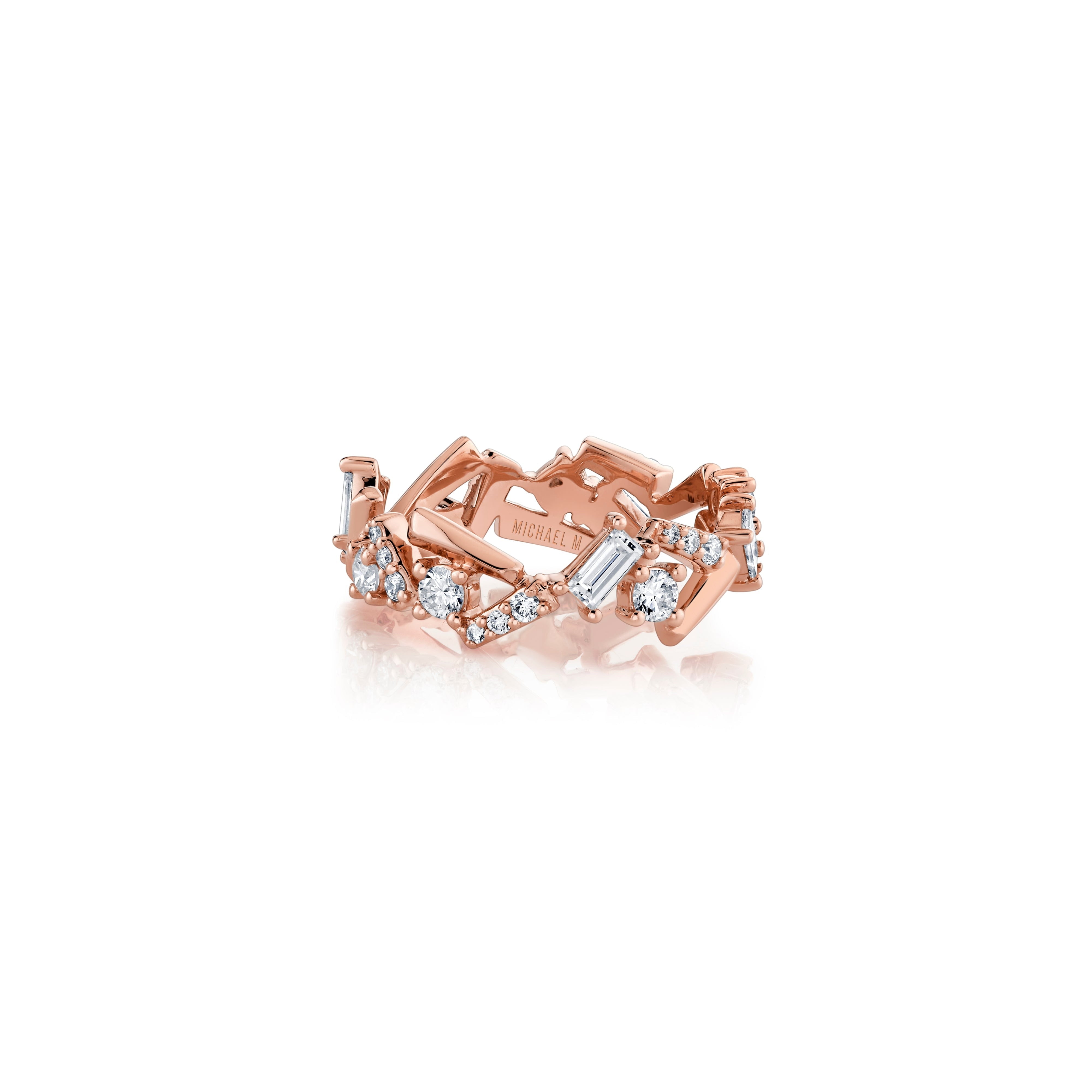 MICHAEL M Fashion Rings Montage Bar Cluster Band