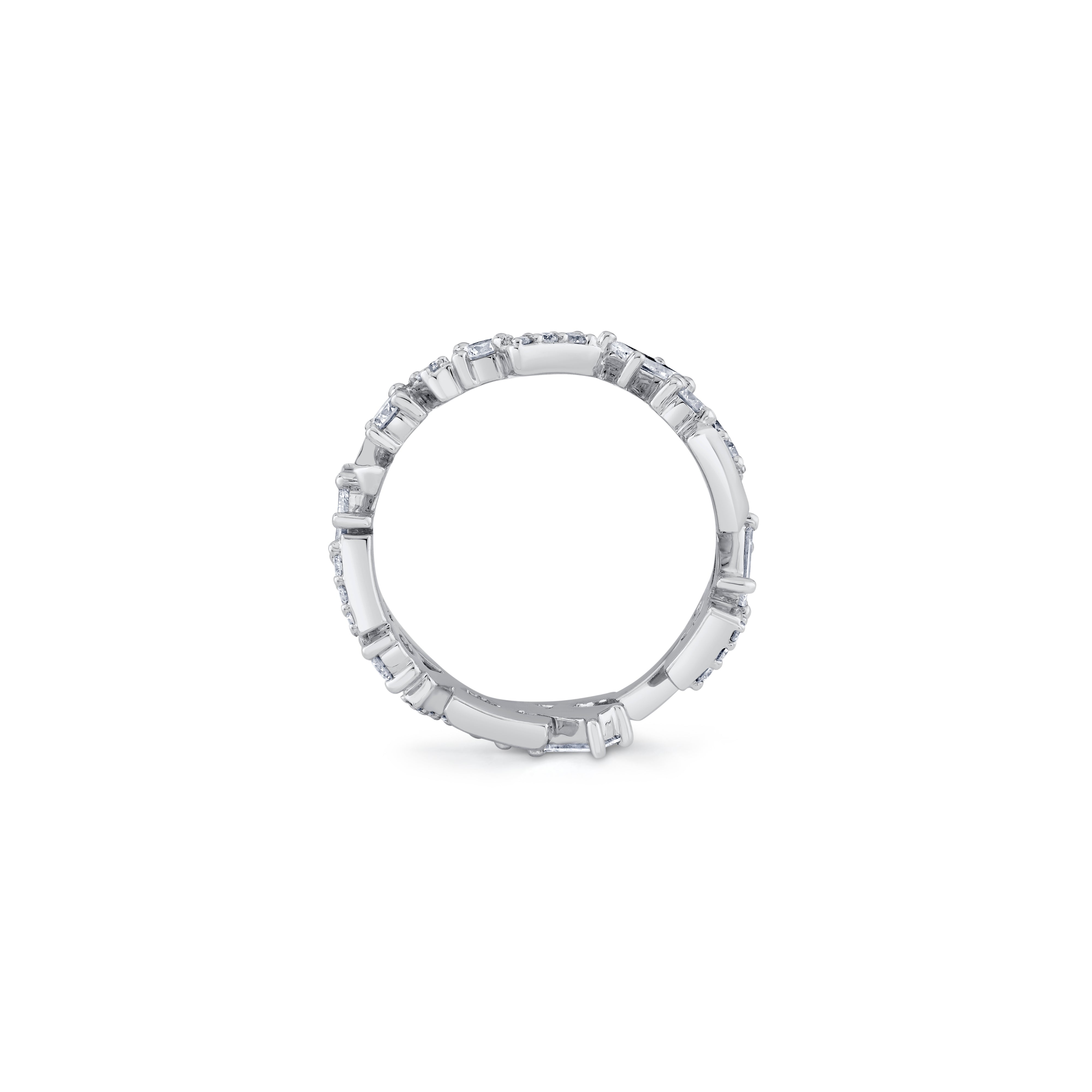 MICHAEL M Fashion Rings Montage Bar Cluster Band