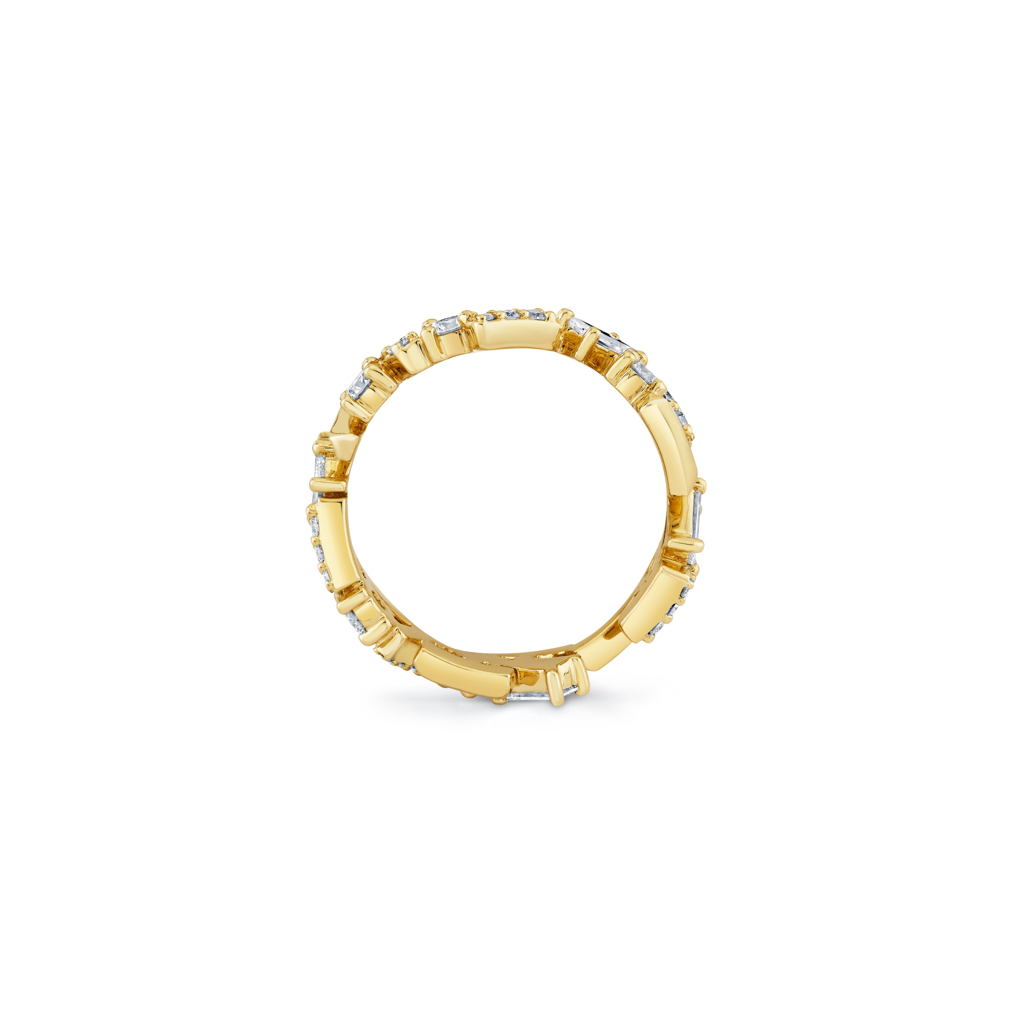 MICHAEL M Fashion Rings Montage Bar Cluster Band