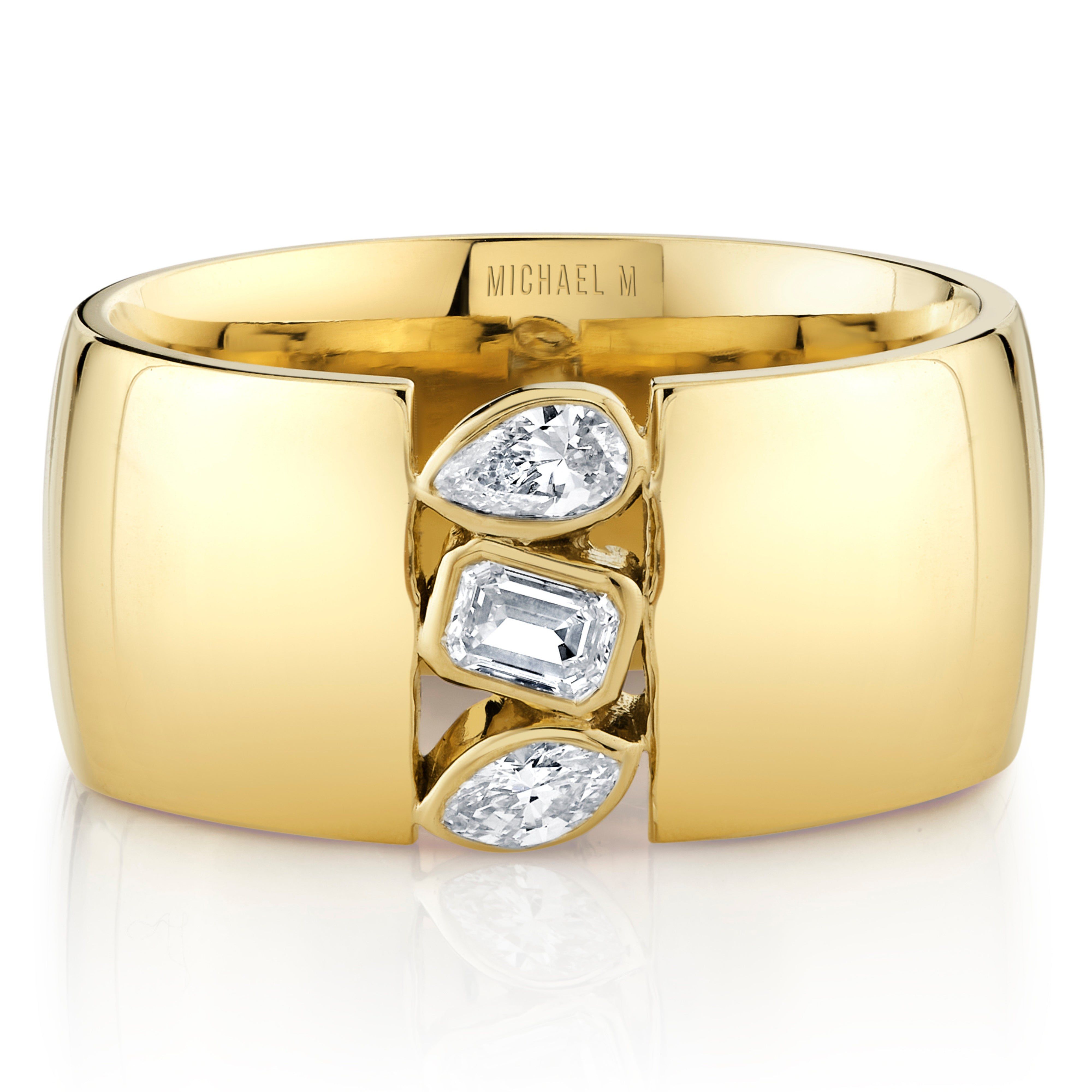 MICHAEL M Fashion Rings Montage Cigar Band