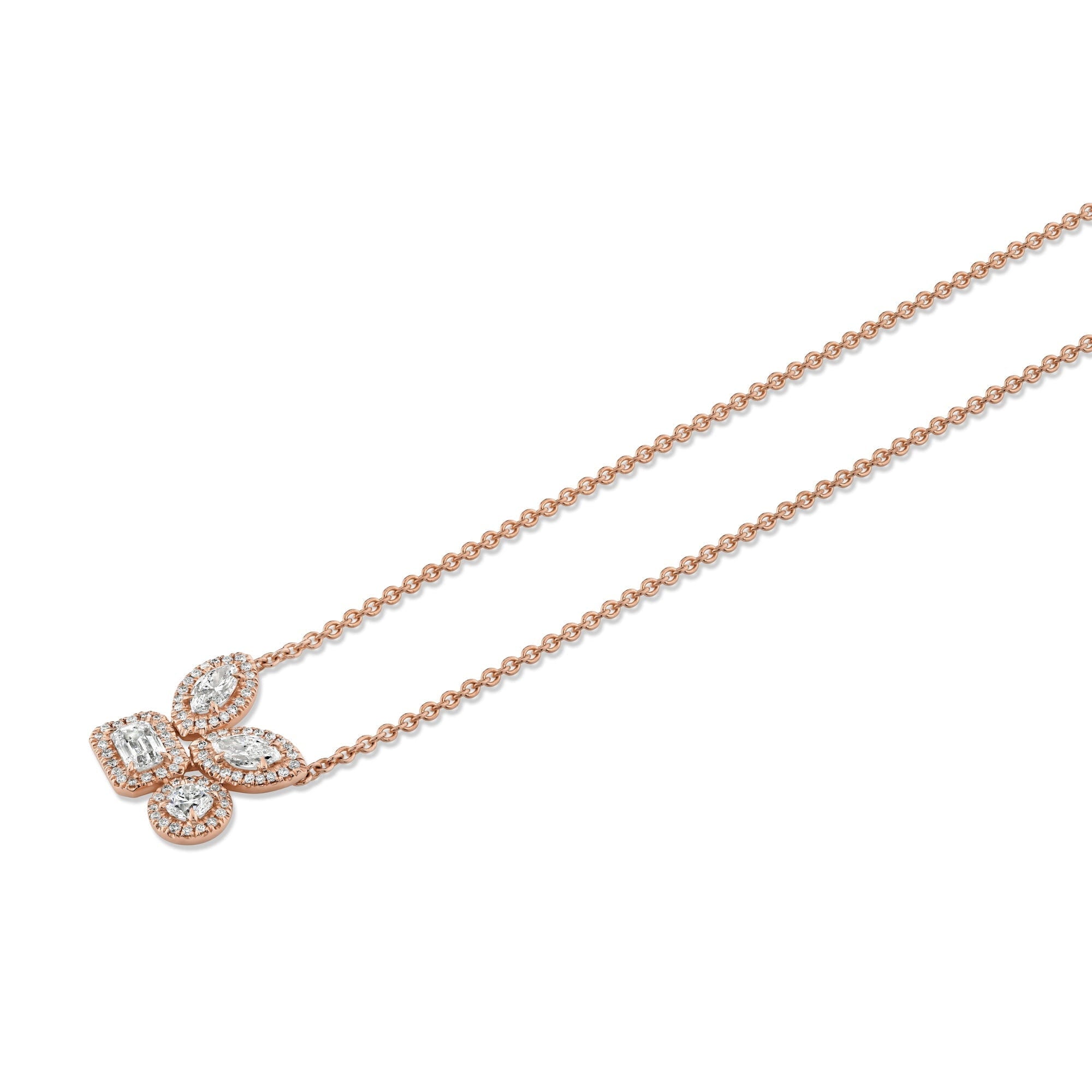 MICHAEL M Fashion Rings Montage Cluster Halo Necklace