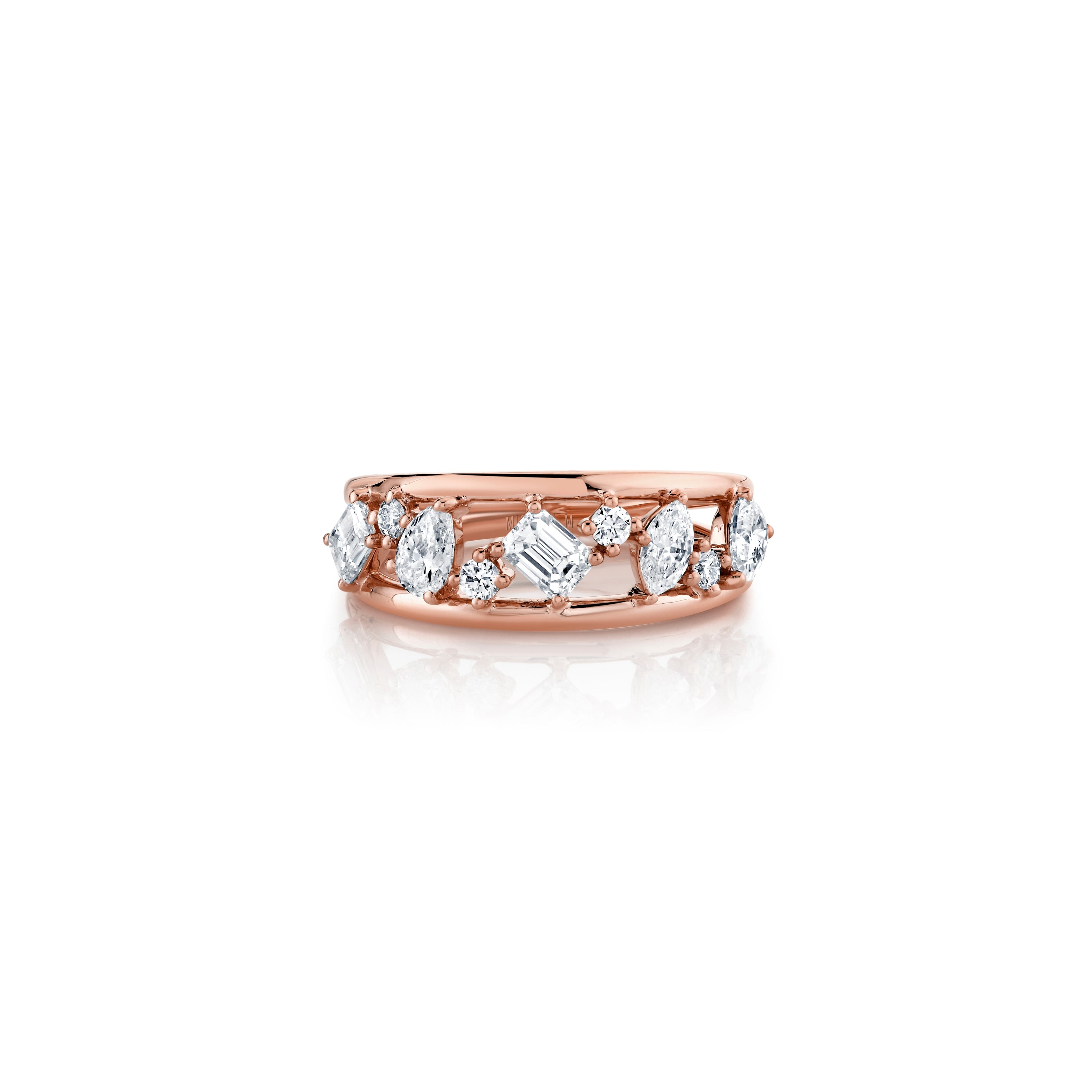 MICHAEL M Fashion Rings Montage Double Band Ring