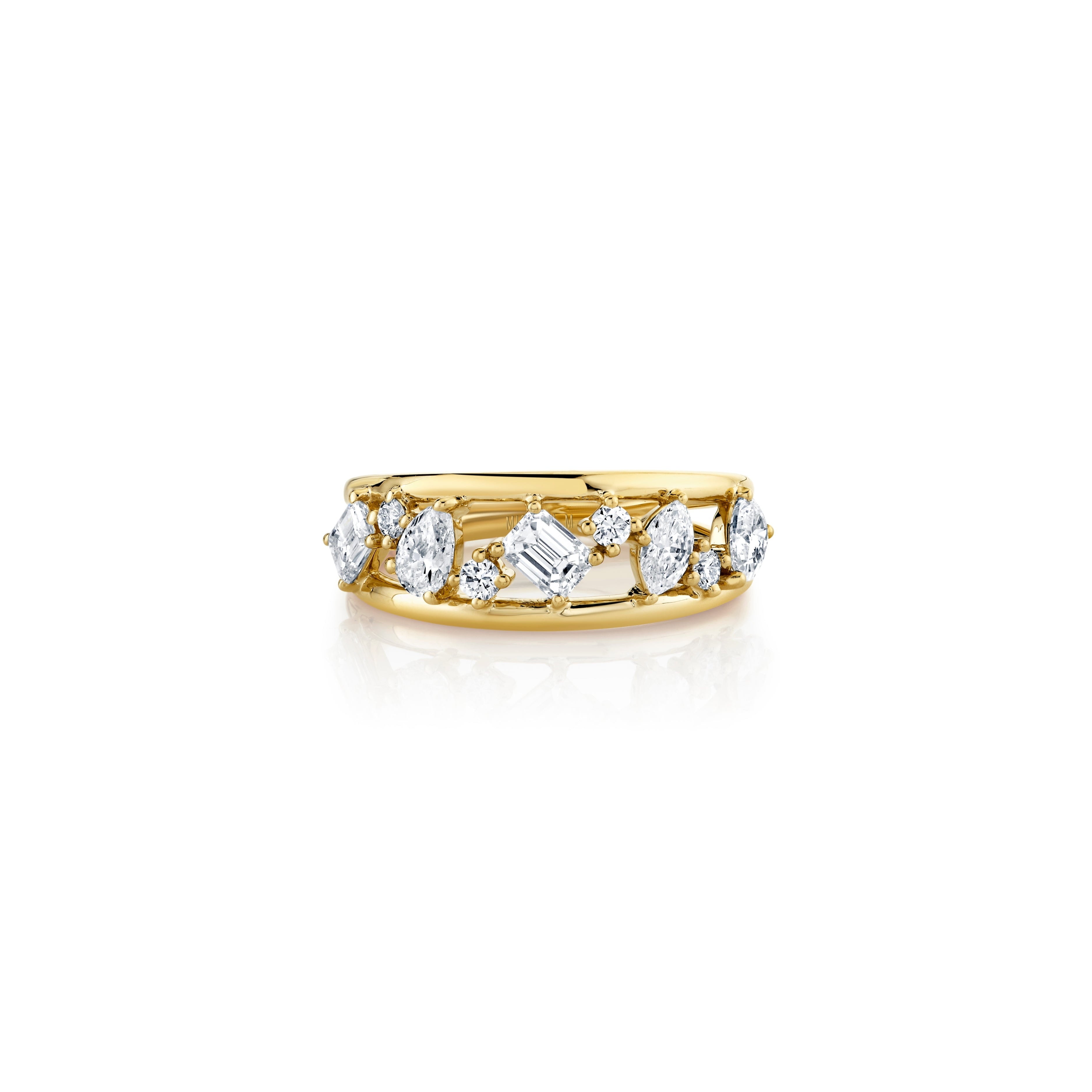 MICHAEL M Fashion Rings Montage Double Band Ring
