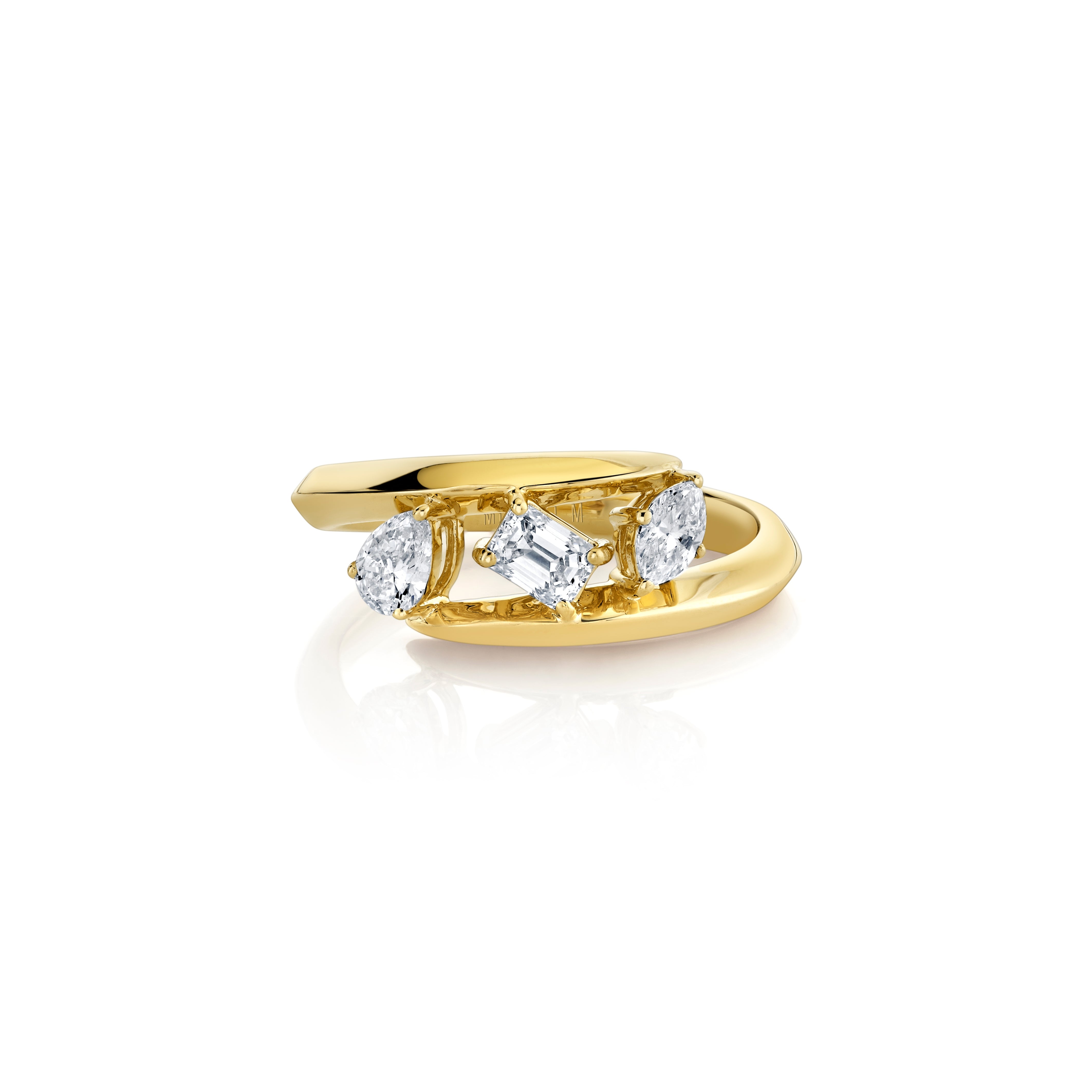 MICHAEL M Fashion Rings Montage Knife Edge Bypass Ring