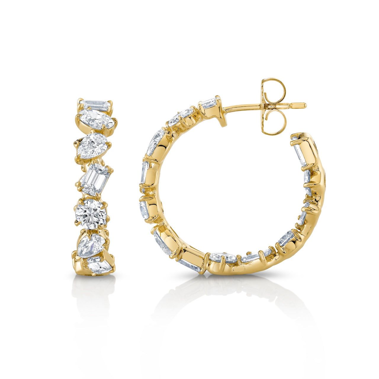 MICHAEL M Fashion Rings Montage Mix Diamond Hoops