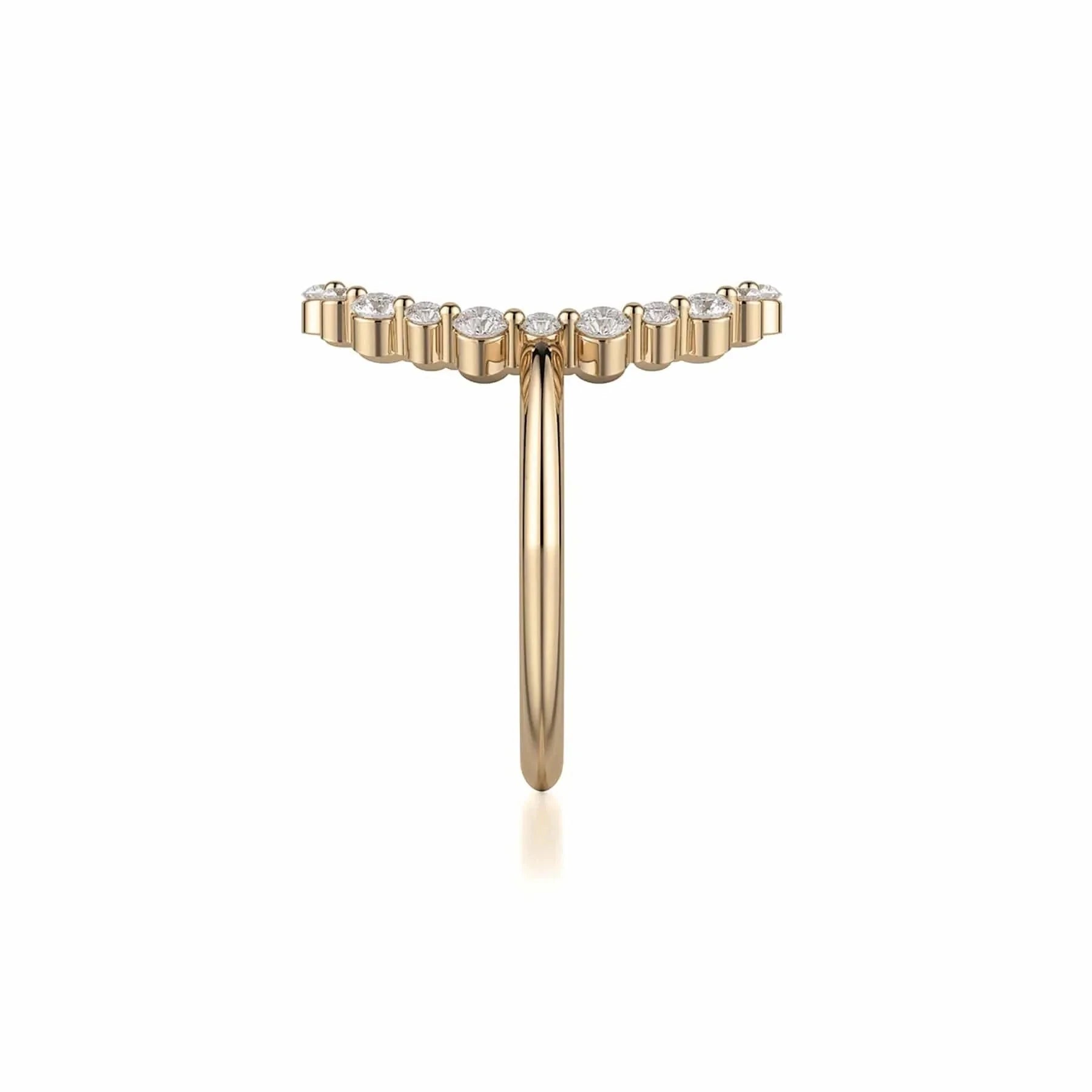 MICHAEL M Fashion Rings Open Oval Diamond Cluster Ring