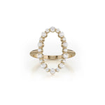MICHAEL M Fashion Rings Open Oval Diamond Cluster Ring