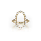 MICHAEL M Fashion Rings Open Oval Diamond Cluster Ring