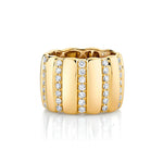 MICHAEL M Fashion Rings Orb Ribbed Ring