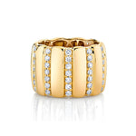 MICHAEL M Fashion Rings Orb Ribbed Ring
