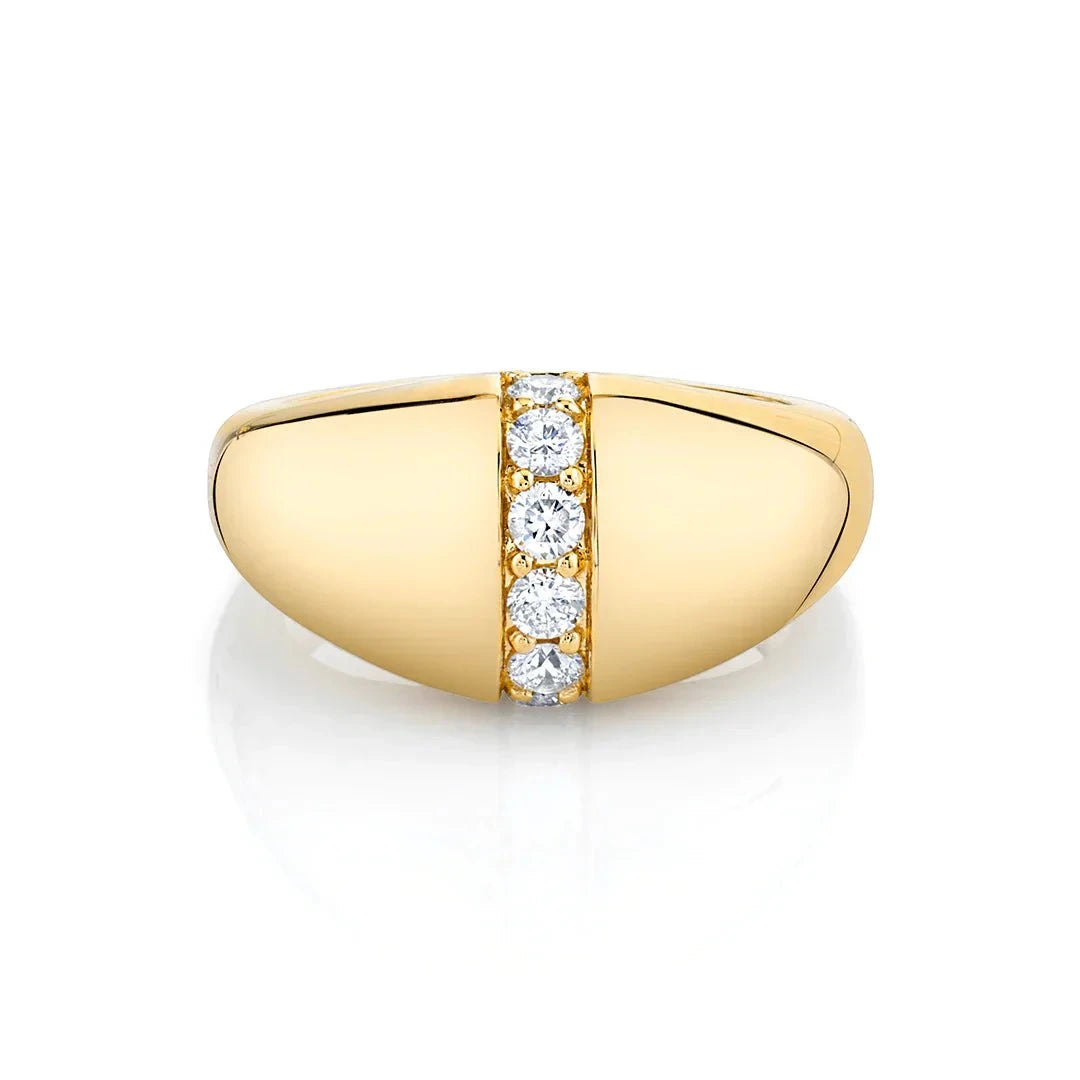 MICHAEL M Fashion Rings Orb Split Signet Ring