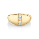 MICHAEL M Fashion Rings Orb Split Signet Ring