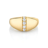 MICHAEL M Fashion Rings Orb Split Signet Ring