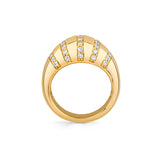 MICHAEL M Fashion Rings Orb Stripe Signet Ring