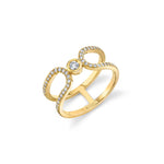 MICHAEL M Fashion Rings Pave Alignment Ring