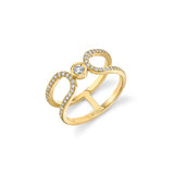 MICHAEL M Fashion Rings Pave Alignment Ring