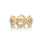 MICHAEL M Fashion Rings Pavé Hex Infinity Band